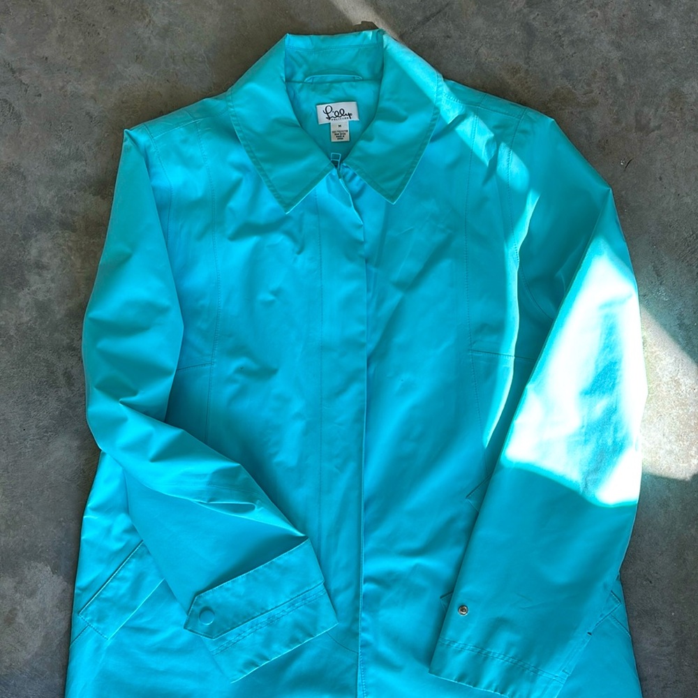 Lilly Pulitzer Gore-Tex Raincoat - Bright Blue - Women’s Size M
